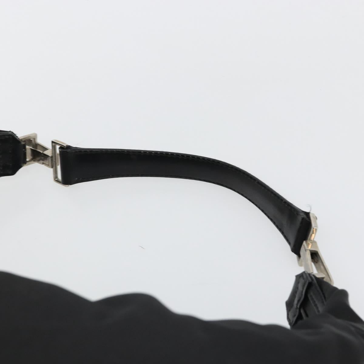 GUCCI Shoulder Bag Nylon Black Silver 012 1553 0326 Auth bs23480