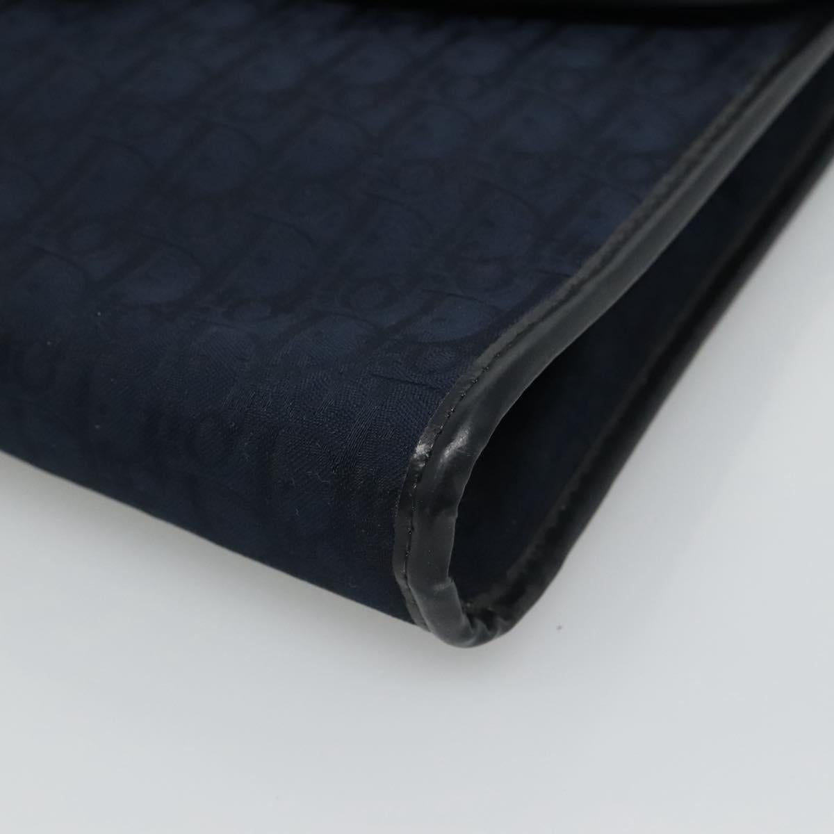 Christian Dior Trotter Canvas Shoulder Bag Navy Auth bs23493