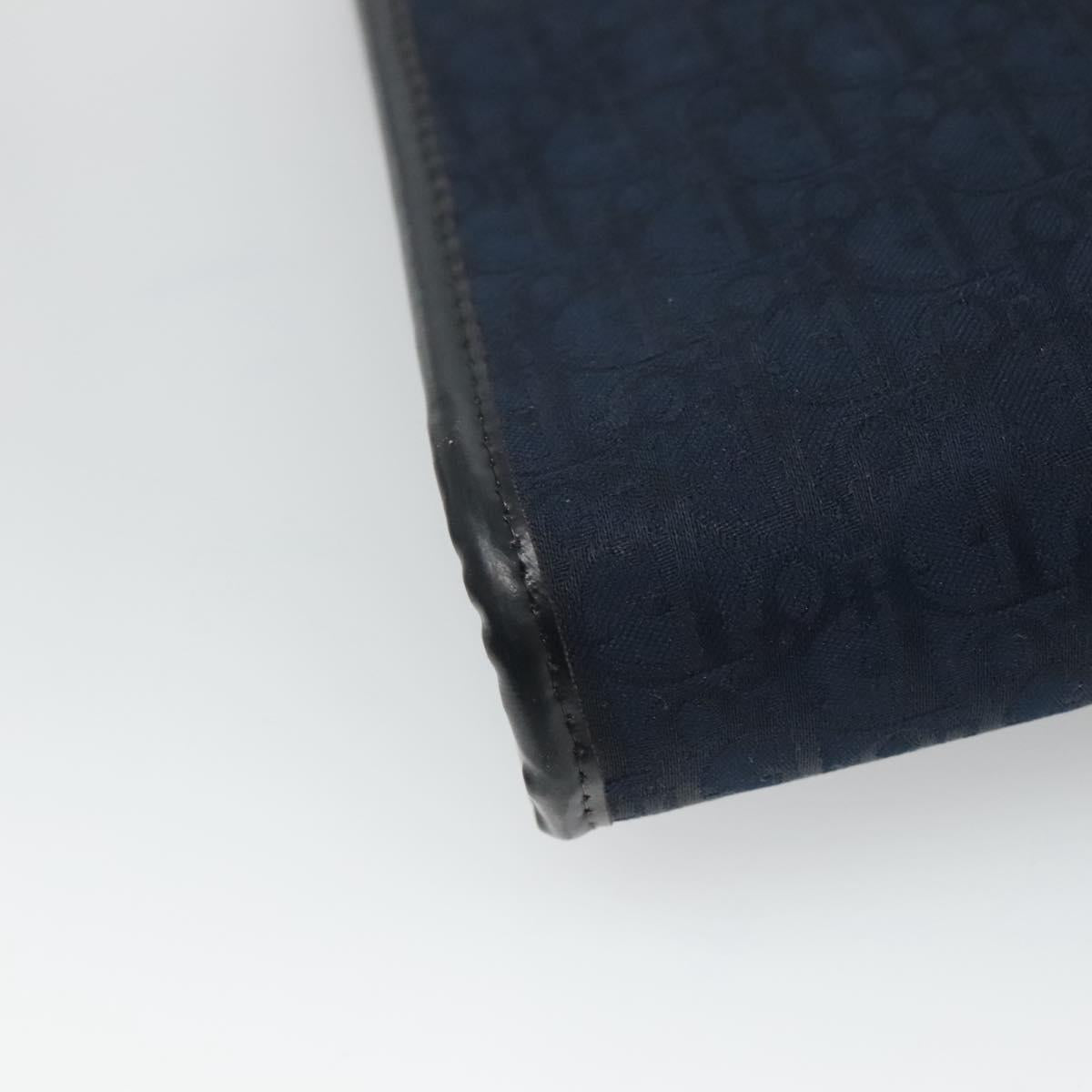 Christian Dior Trotter Canvas Shoulder Bag Navy Auth bs23493