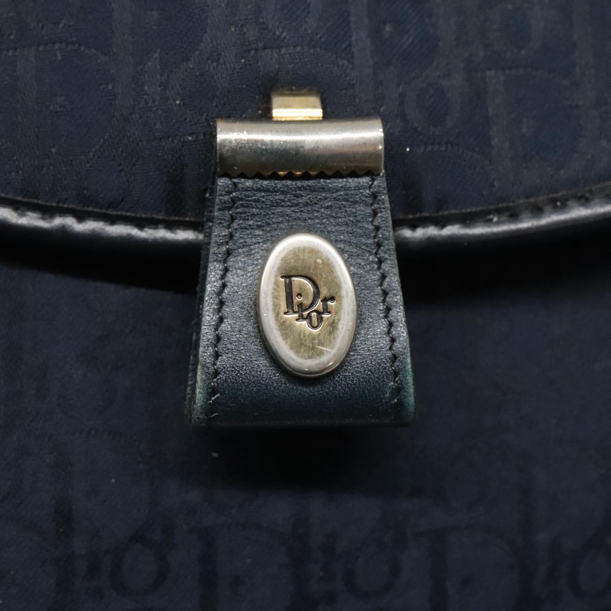 Christian Dior Trotter Canvas Shoulder Bag Navy Auth bs23493