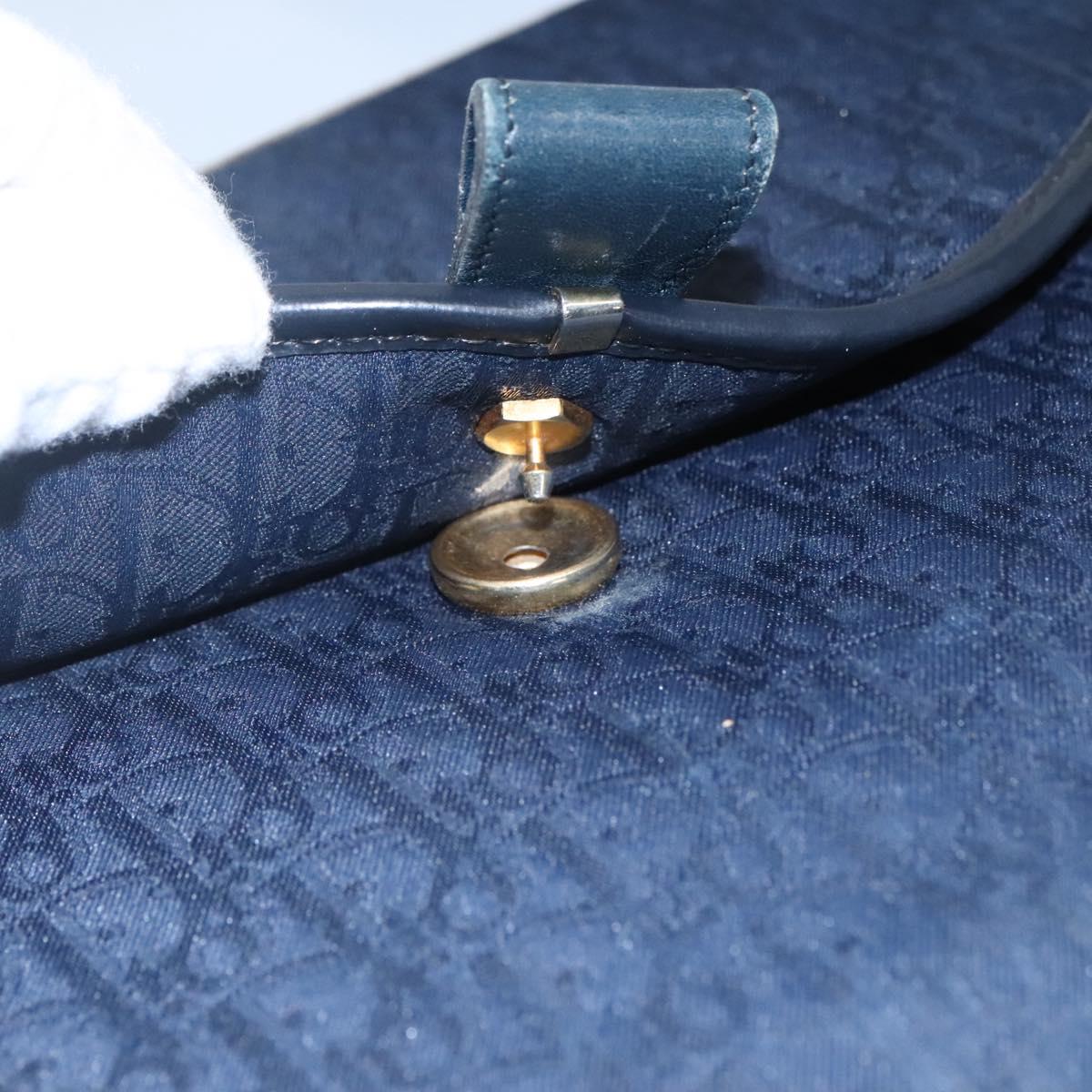 Christian Dior Trotter Canvas Shoulder Bag Navy Auth bs23493