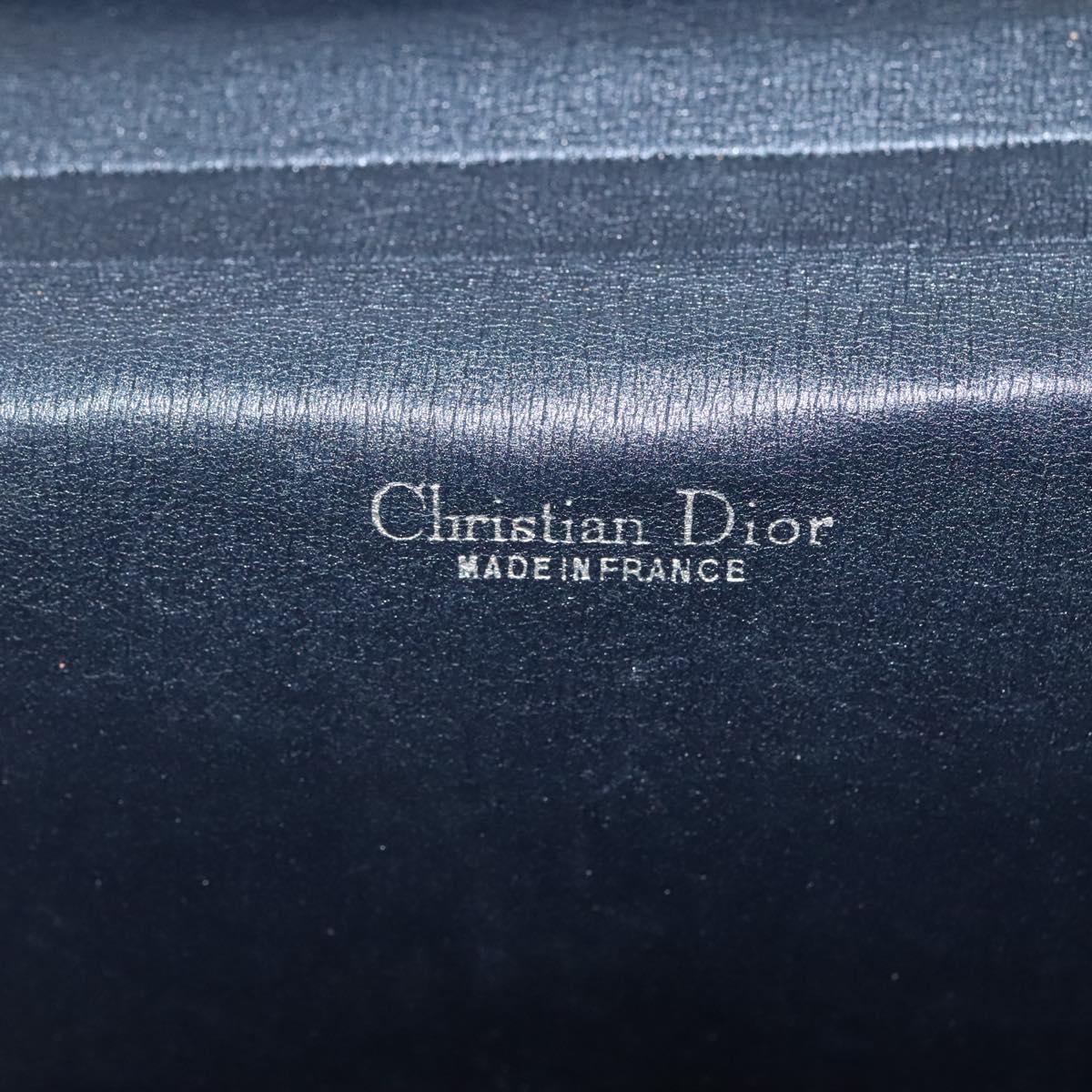 Christian Dior Trotter Canvas Shoulder Bag Navy Auth bs23493