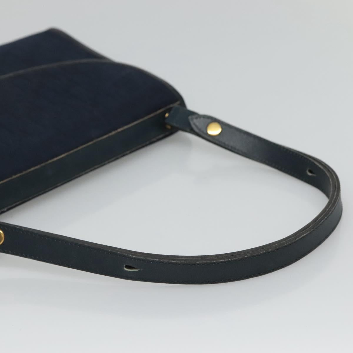 Christian Dior Trotter Canvas Shoulder Bag Navy Auth bs23493