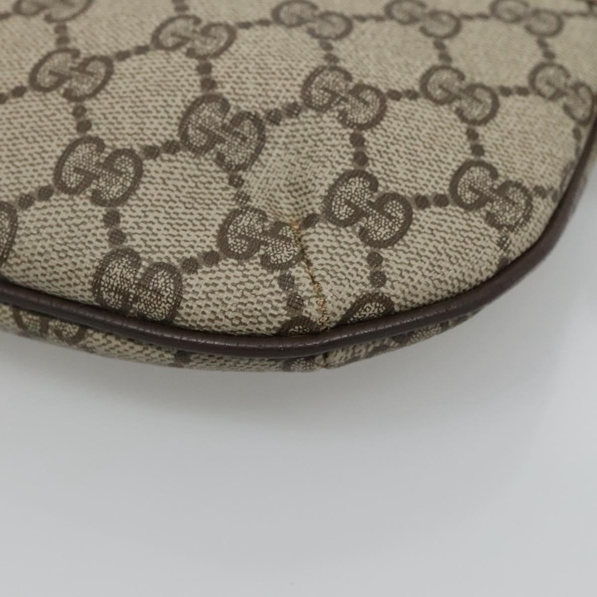 GUCCI GG Supreme Shoulder Bag PVC Beige Gold 904 02 020 Auth bs23501