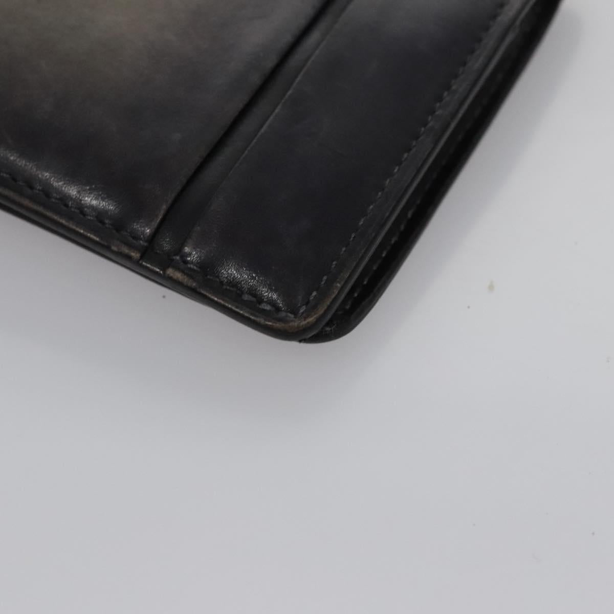 Berluti Long Wallet Leather Black Auth bs23508