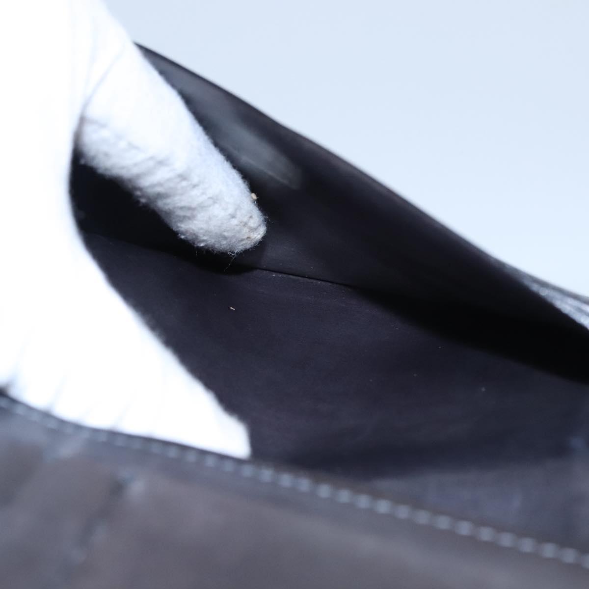 Berluti Long Wallet Leather Black Auth bs23508