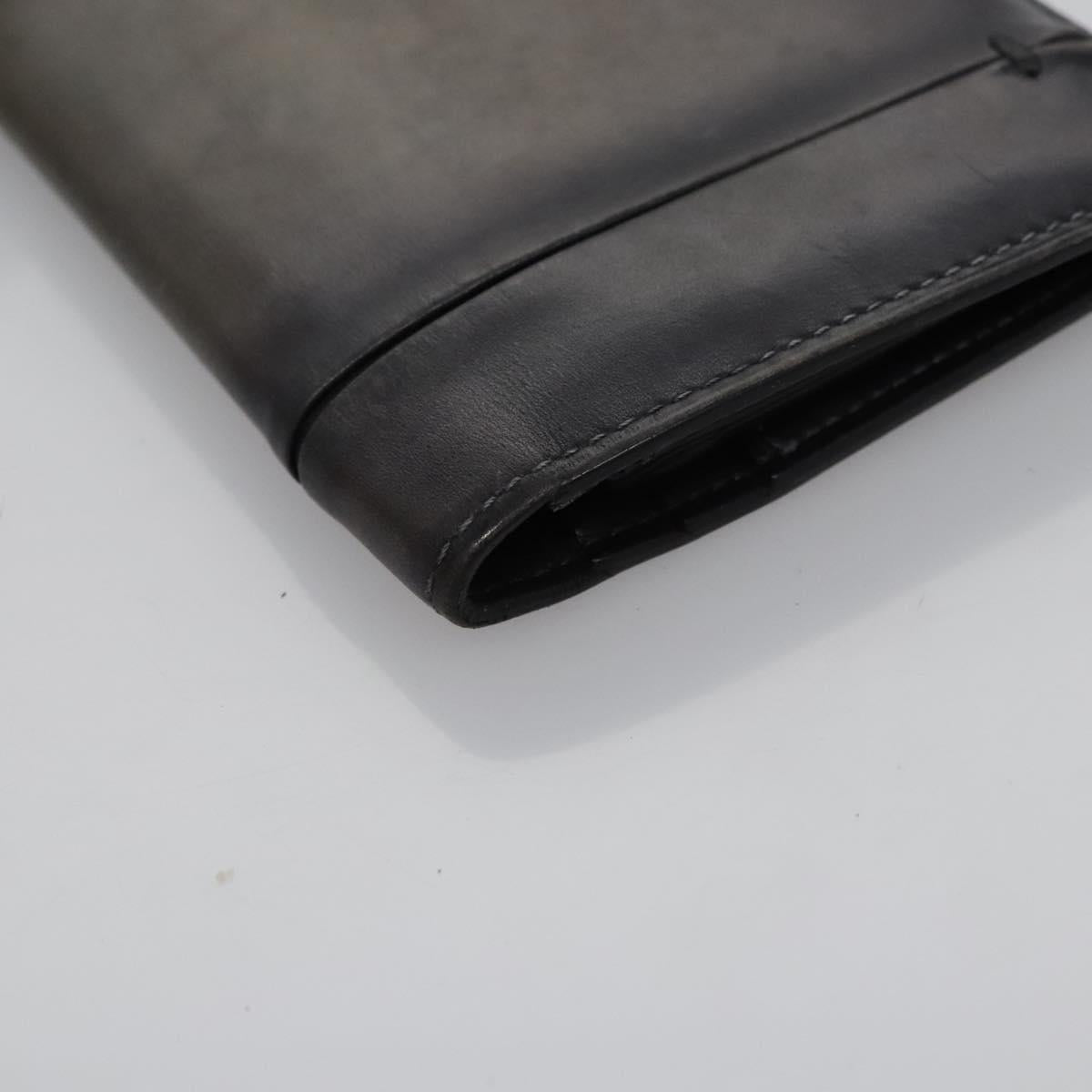 Berluti Long Wallet Leather Black Auth bs23508