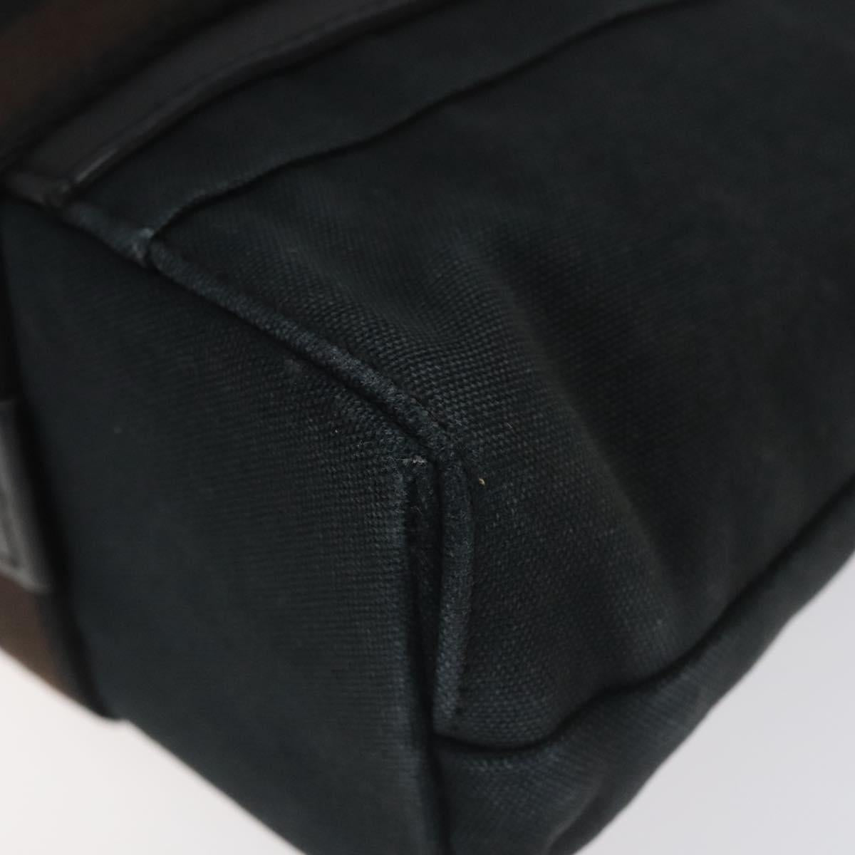 HERMES Toroca Horizontal PM Hand Bag Canvas Black Auth bs23509