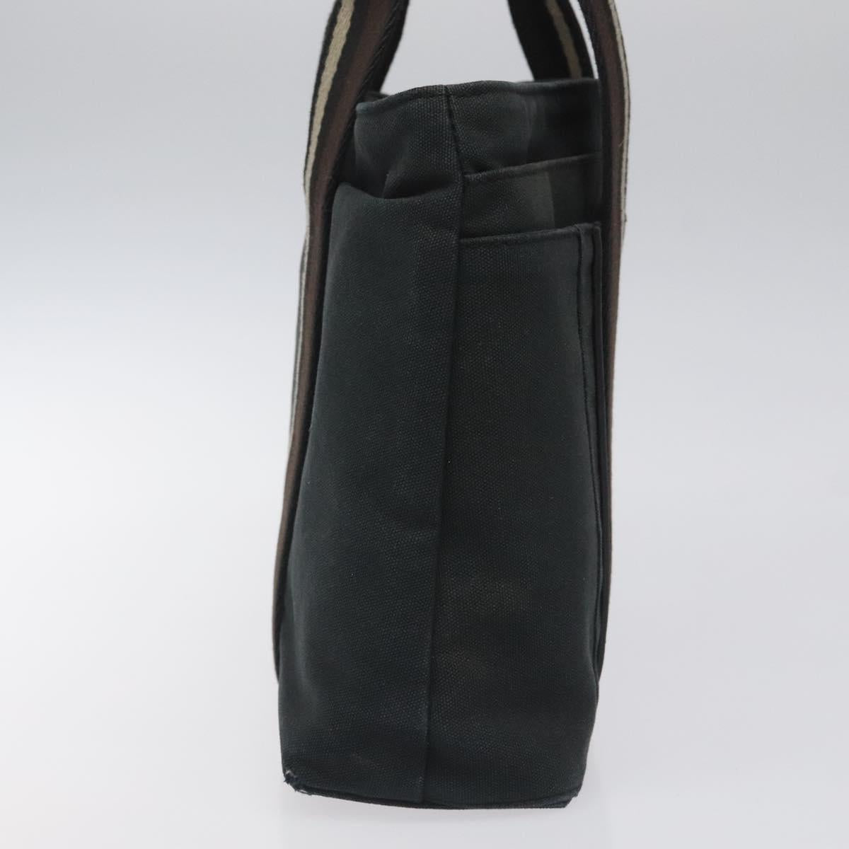 HERMES Toroca Horizontal PM Hand Bag Canvas Black Auth bs23509