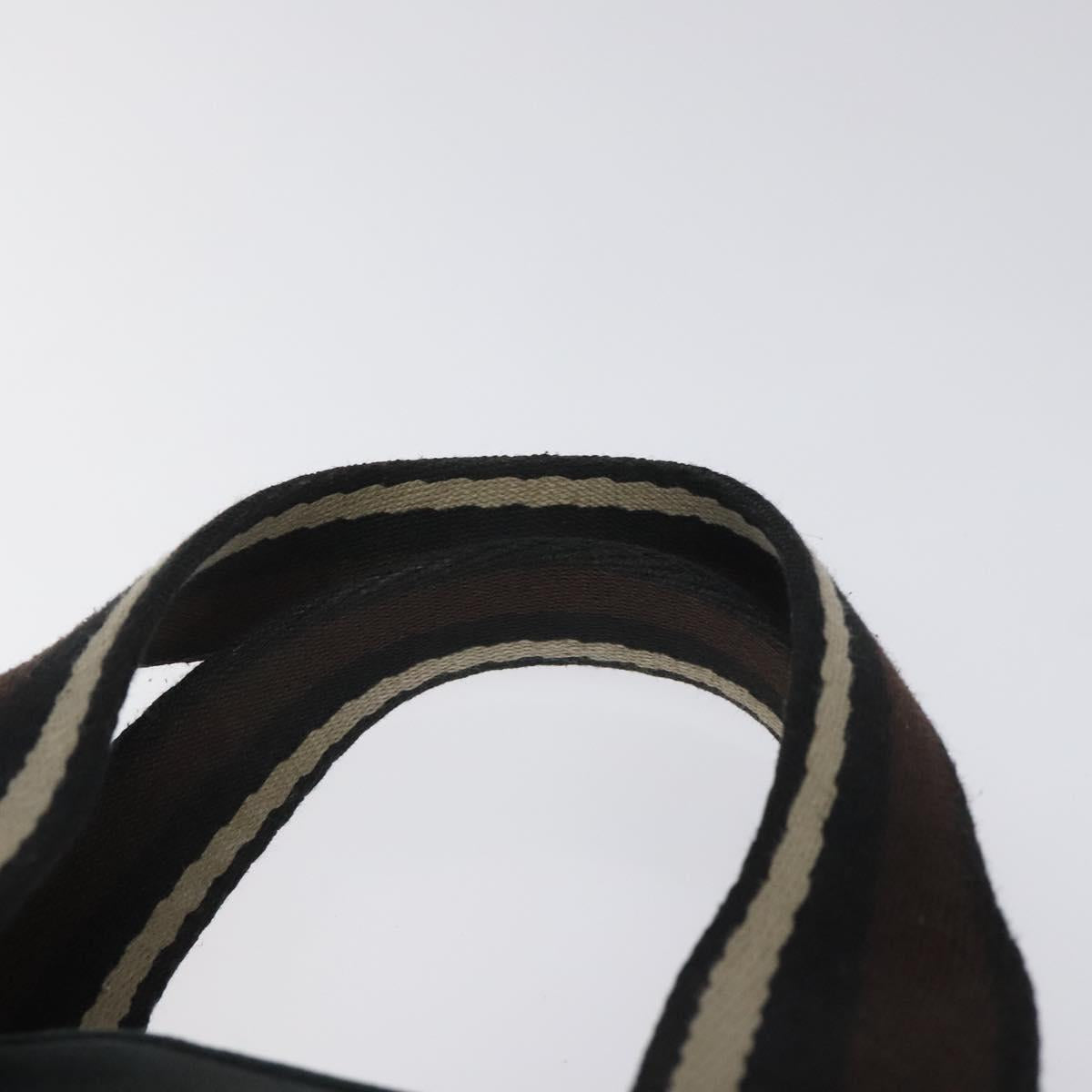HERMES Toroca Horizontal PM Hand Bag Canvas Black Auth bs23509