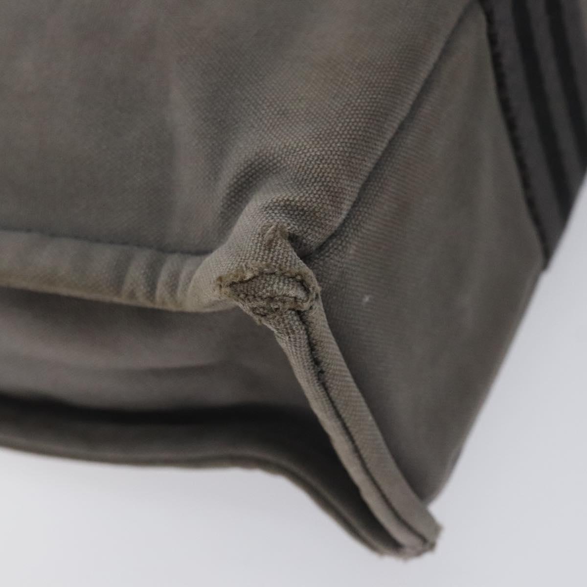 HERMES Fourre Tout PM Hand Bag Canvas Black Gray Silver Auth bs23510