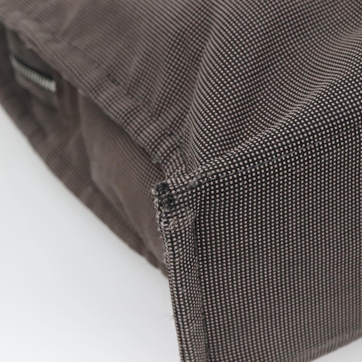 HERMES Her Line MM Tote Bag Canvas Gray Silver Auth bs23512