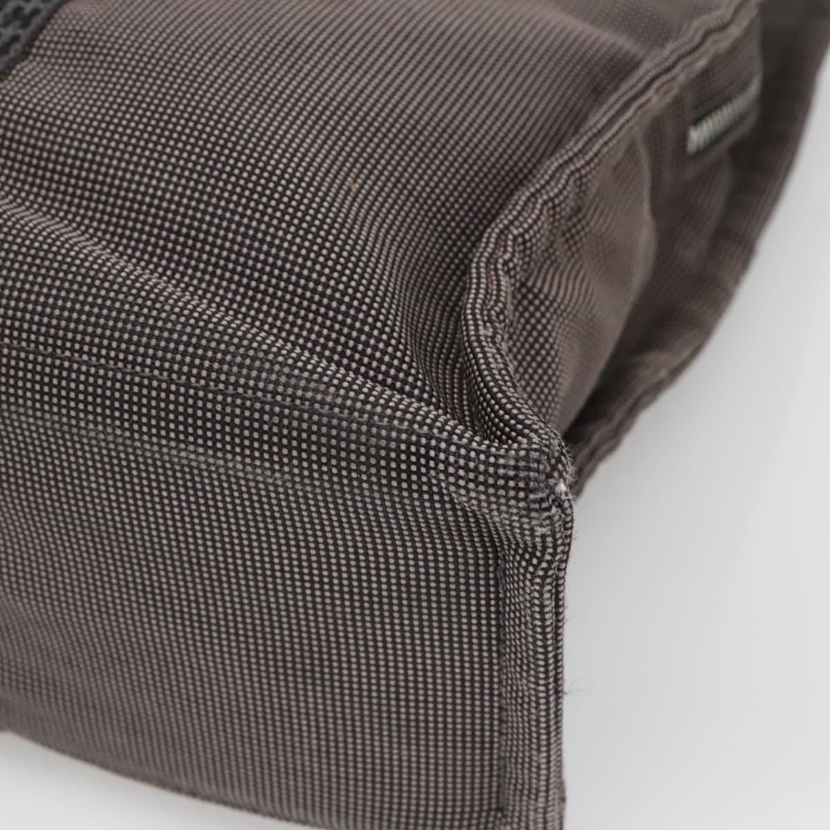 HERMES Her Line MM Tote Bag Canvas Gray Silver Auth bs23512