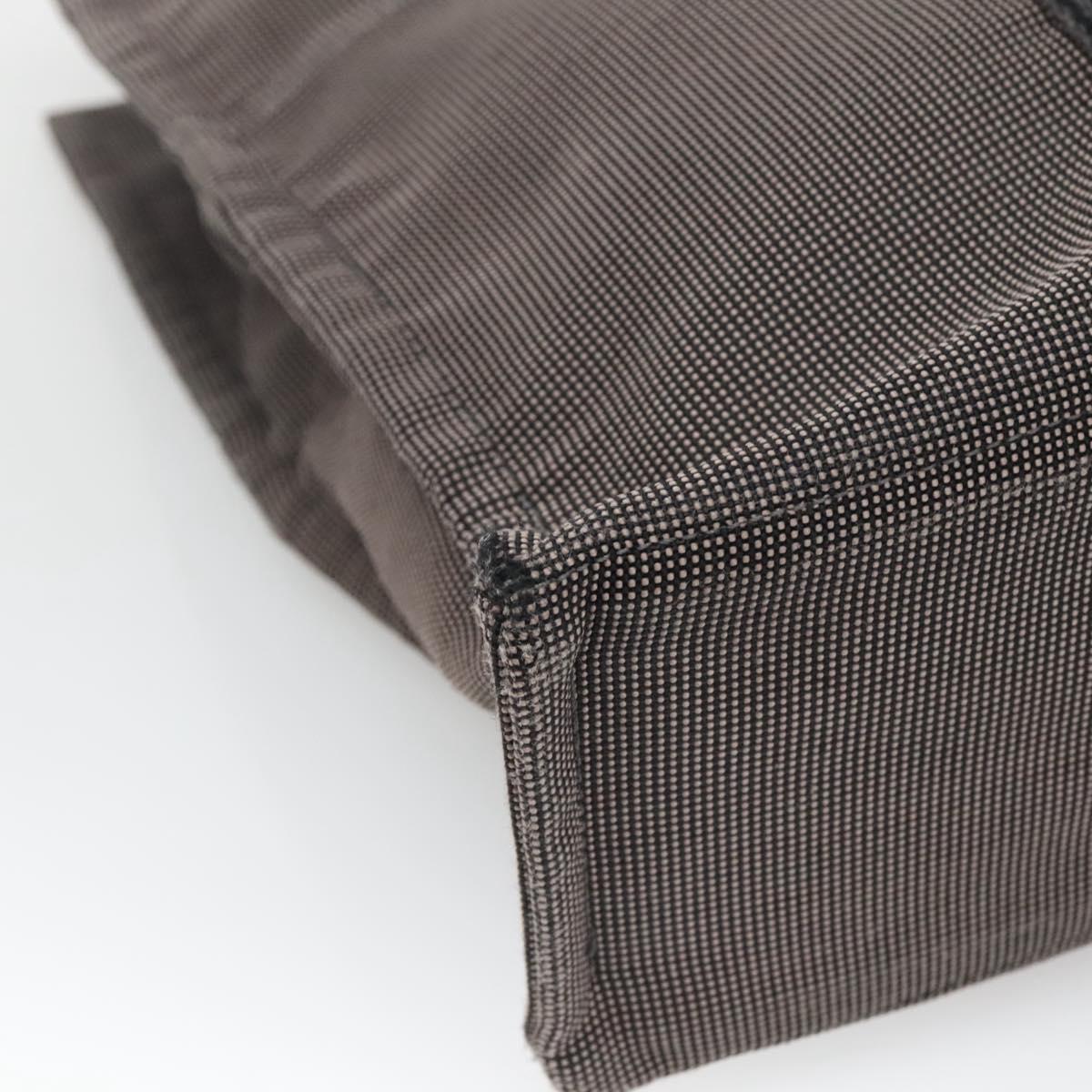 HERMES Her Line MM Tote Bag Canvas Gray Silver Auth bs23512