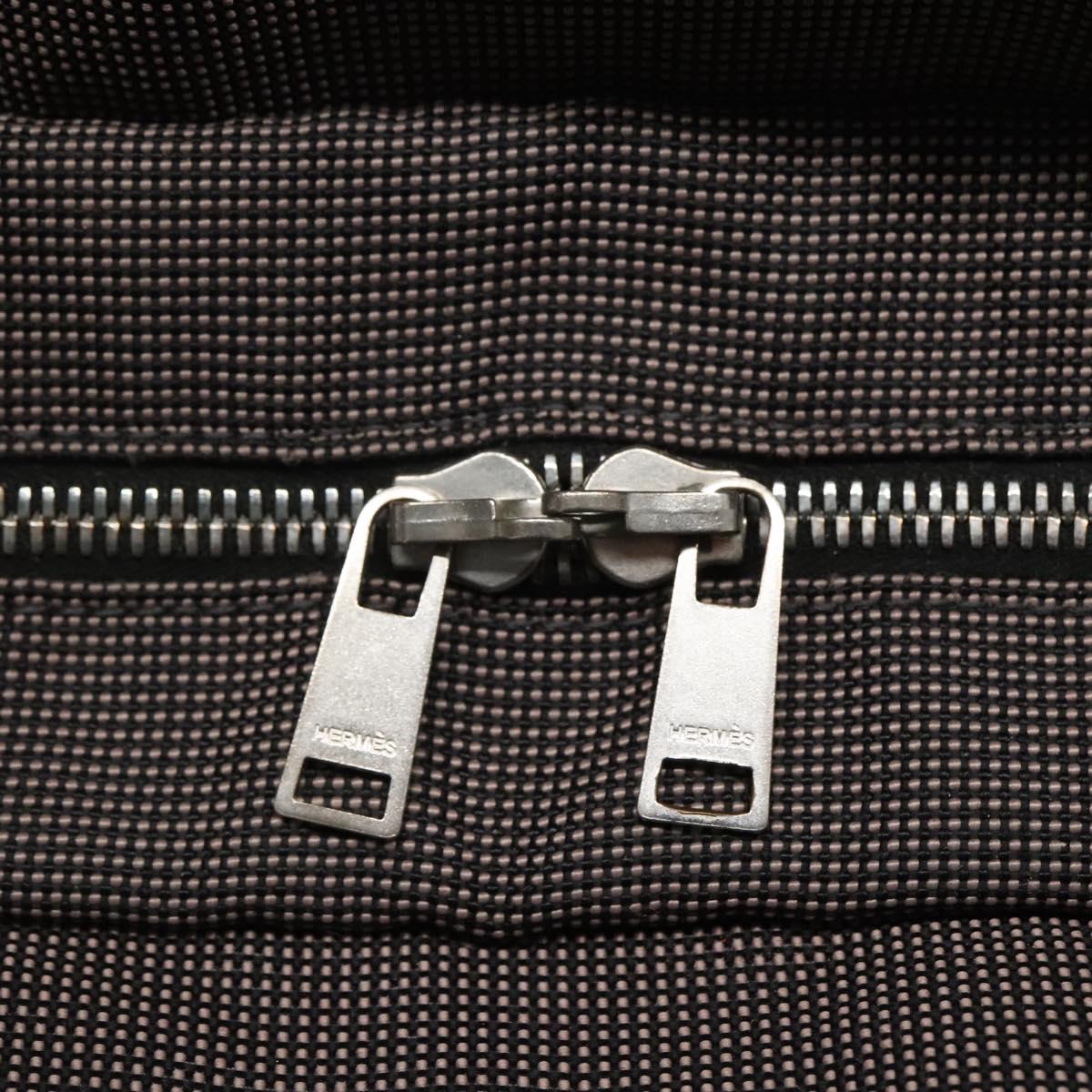 HERMES Her Line MM Tote Bag Canvas Gray Silver Auth bs23512