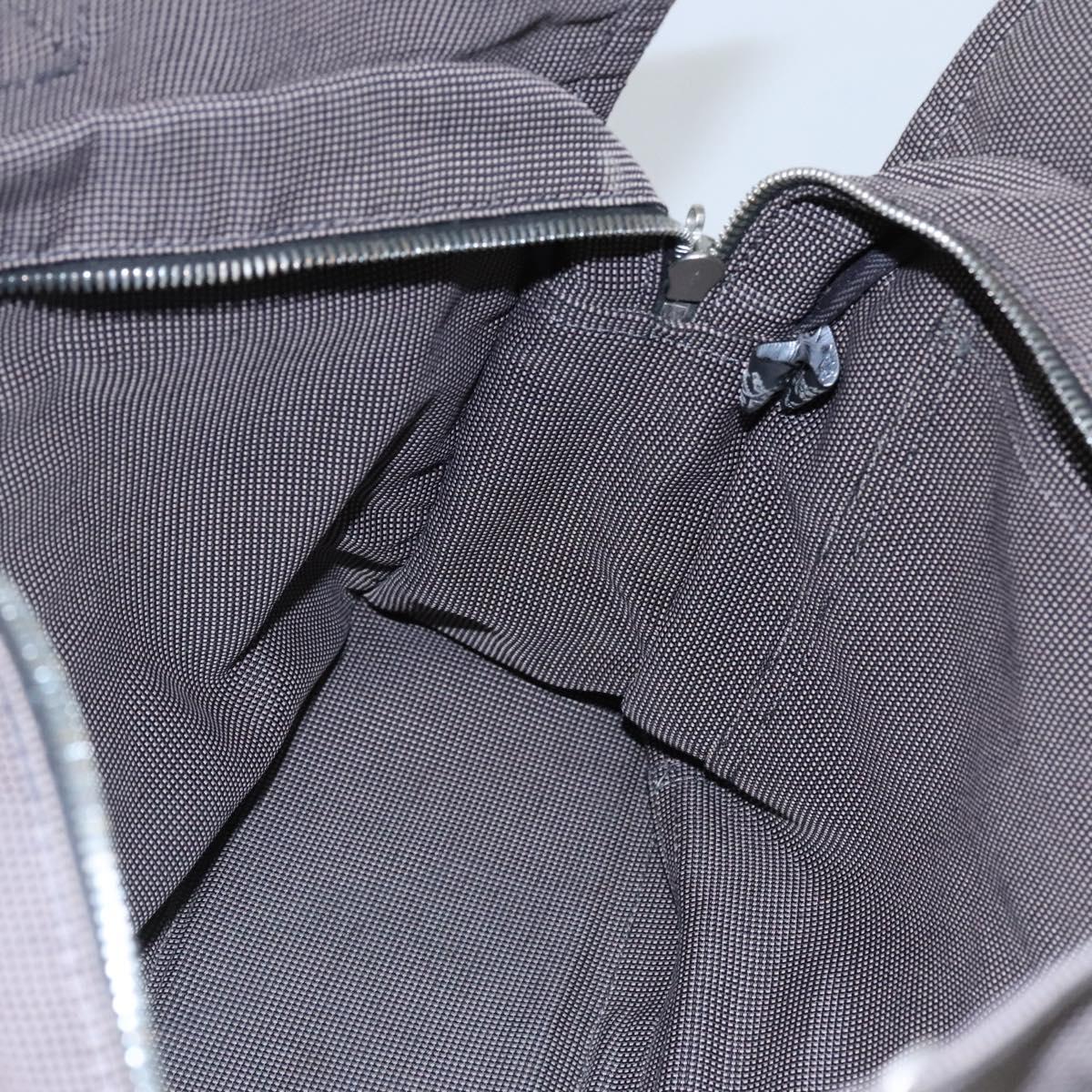 HERMES Her Line MM Tote Bag Canvas Gray Silver Auth bs23512