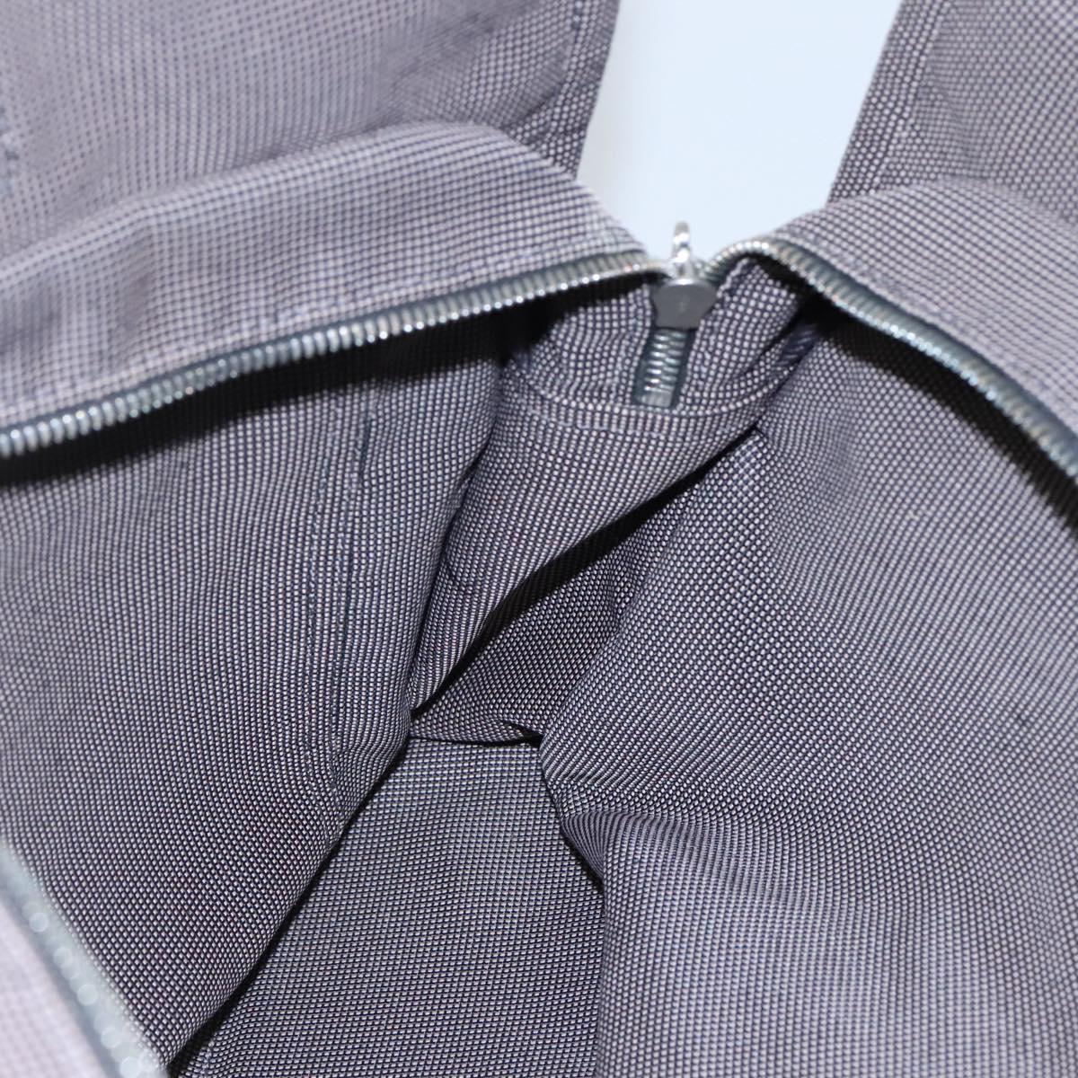 HERMES Her Line MM Tote Bag Canvas Gray Silver Auth bs23512