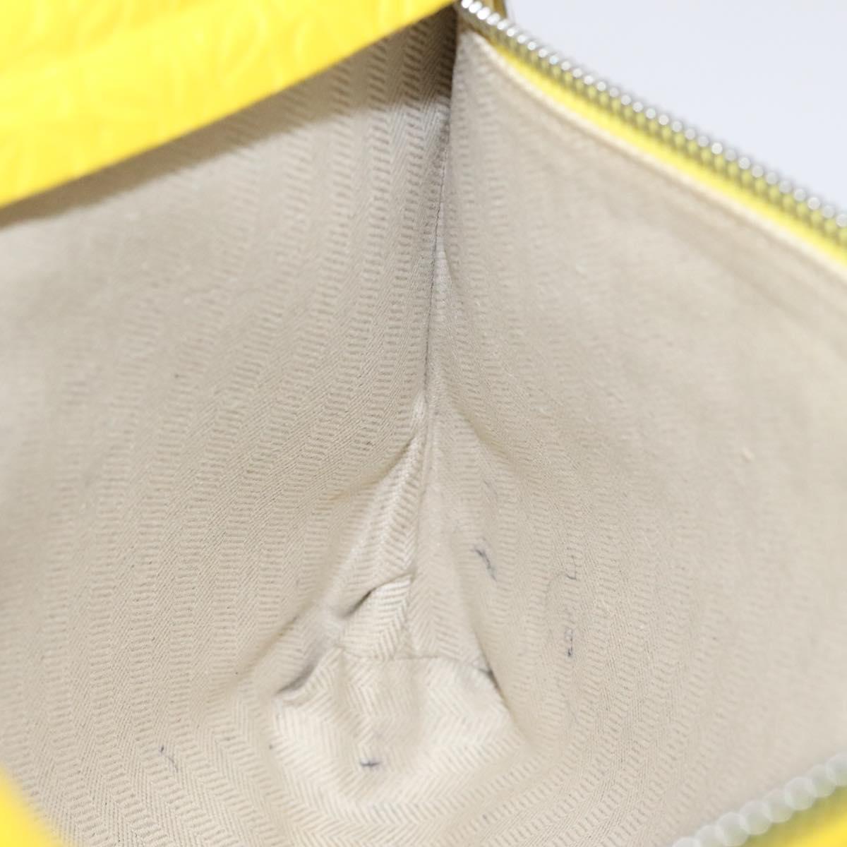 LOEWE Anagram Clutch Bag Leather Yellow Auth bs23522