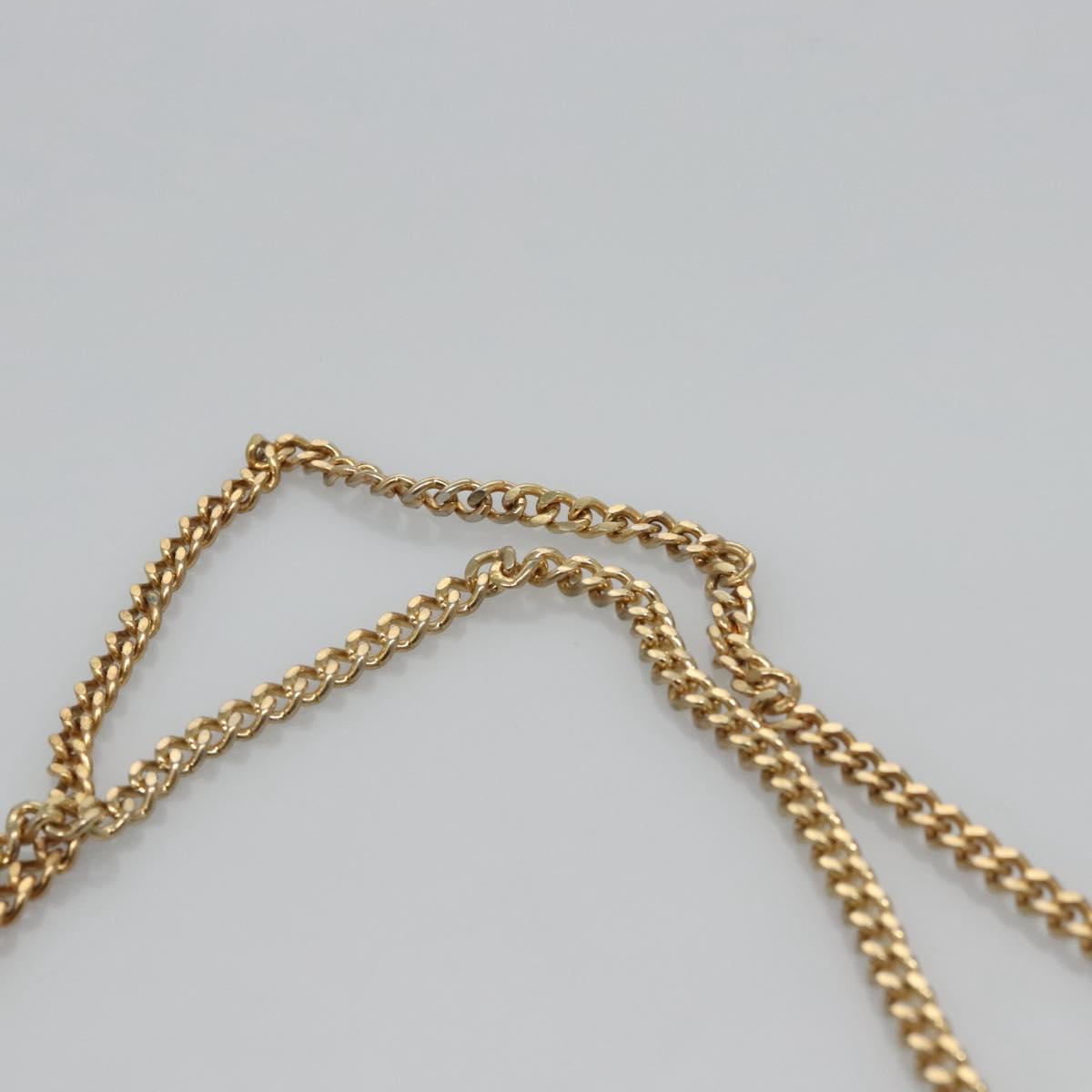 Christian Dior Trotter Canvas Chain Shoulder Bag Black Gold Auth bs23529