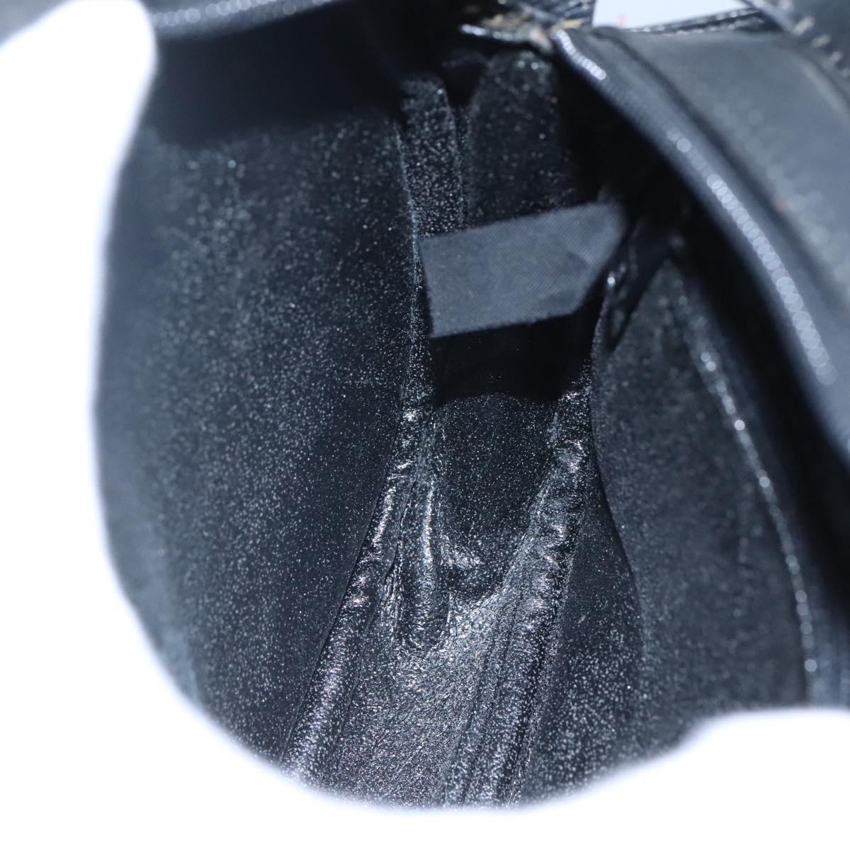 Christian Dior Shoulder Bag Leather Navy Gold Auth bs23532