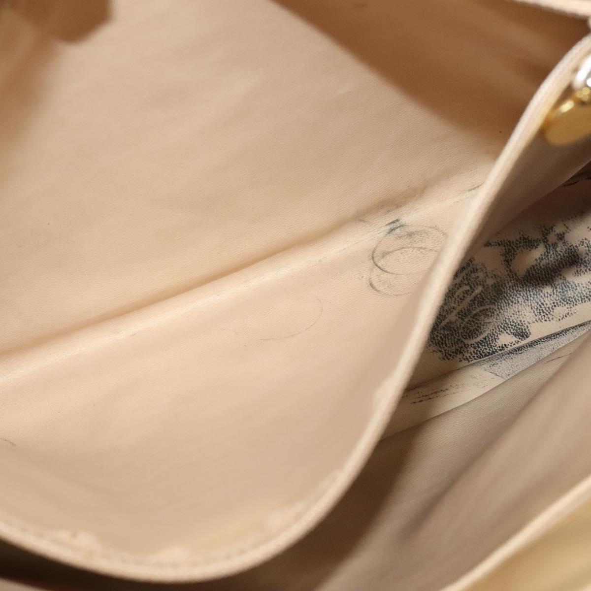 CHANEL Matelasse Chain Shoulder Bag Lamb Skin Beige Gold CC Auth bs23535