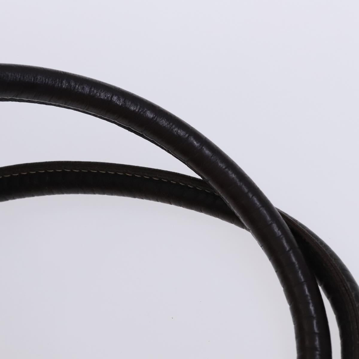 Salvatore Ferragamo Boston Bag Canvas Leather 2way Beige Silver Auth bs23541