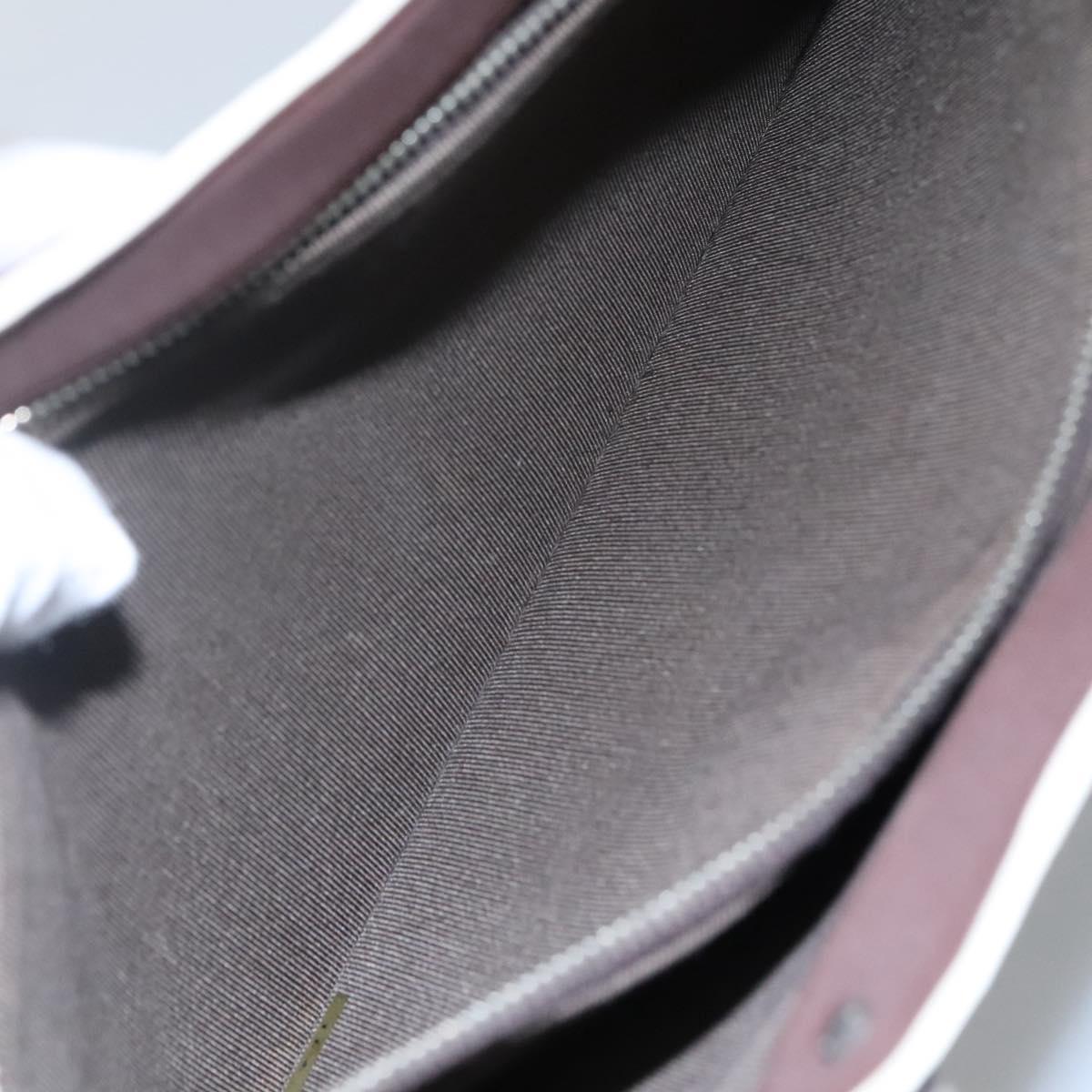 CHANEL Hand Bag Nylon Brown CC Auth bs23545