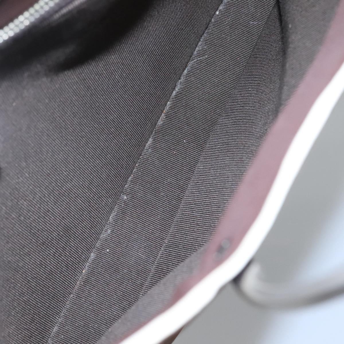 CHANEL Hand Bag Nylon Brown CC Auth bs23545