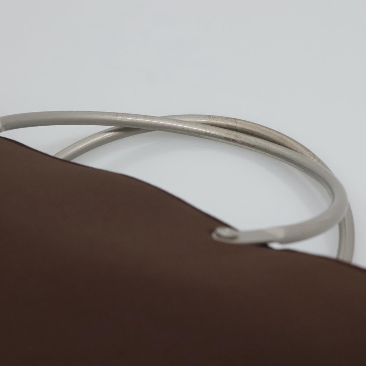 CHANEL Hand Bag Nylon Brown CC Auth bs23545