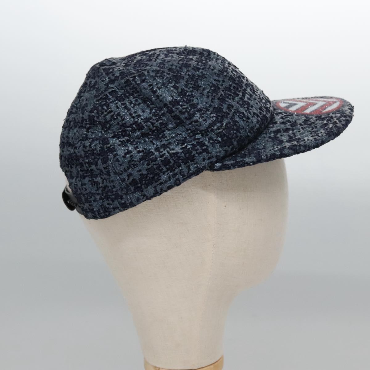 CHANEL Cap Tweed Blue Auth bs23546V