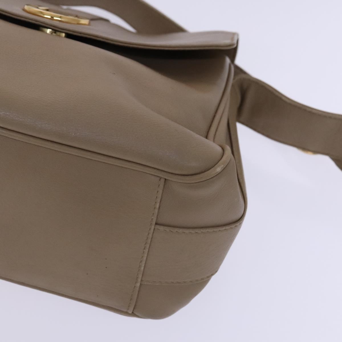GUCCI Shoulder Bag Leather Beige Gold 001 2113 1601 Auth bs23558