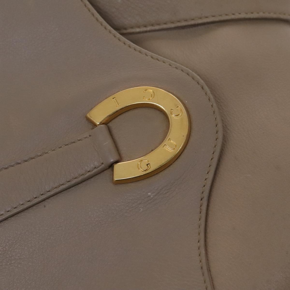 GUCCI Shoulder Bag Leather Beige Gold 001 2113 1601 Auth bs23558