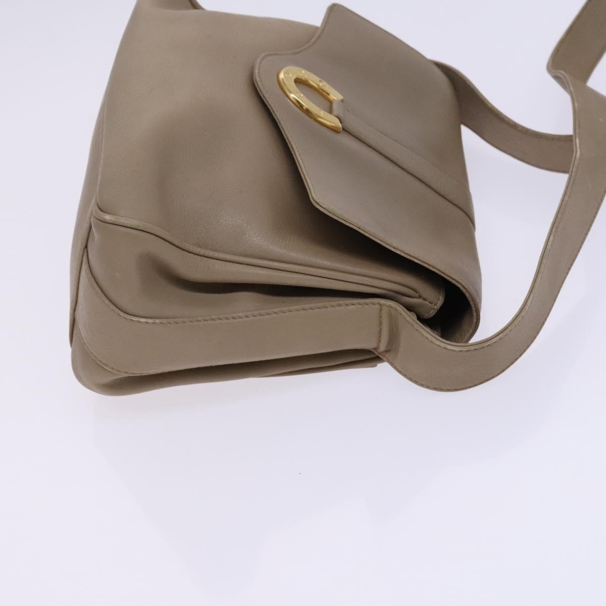 GUCCI Shoulder Bag Leather Beige Gold 001 2113 1601 Auth bs23558