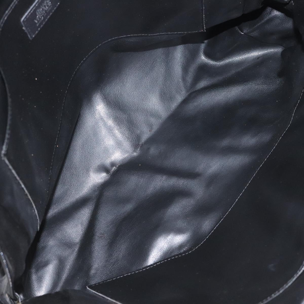 Gianni Versace Clutch Bag Canvas Black Silver Auth bs23564