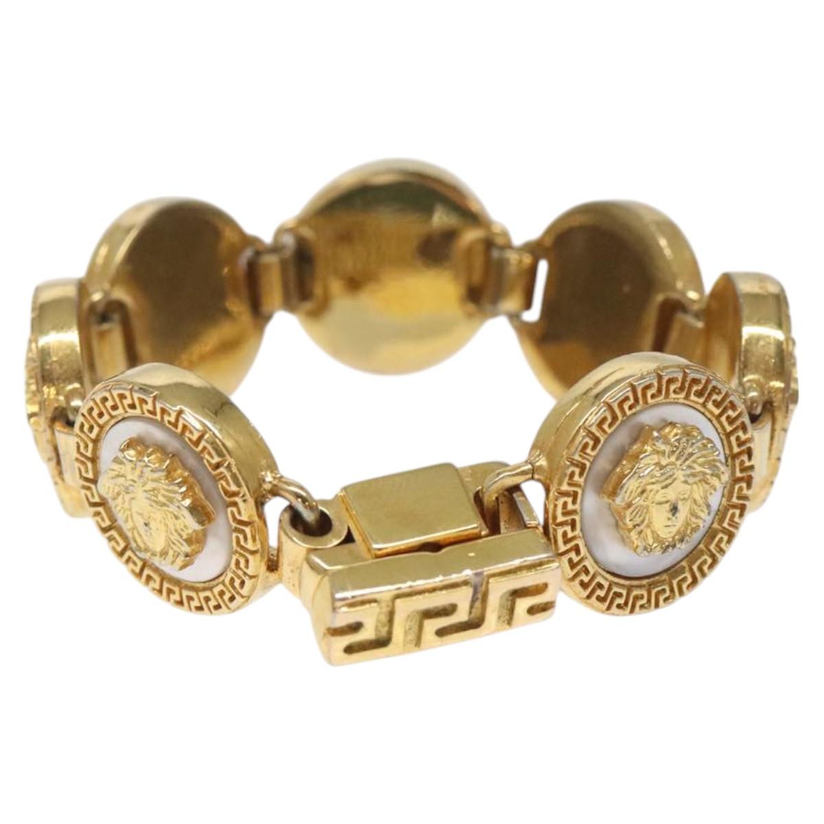 Gianni Versace Medusa Bracelet metal Gold Auth bs23592