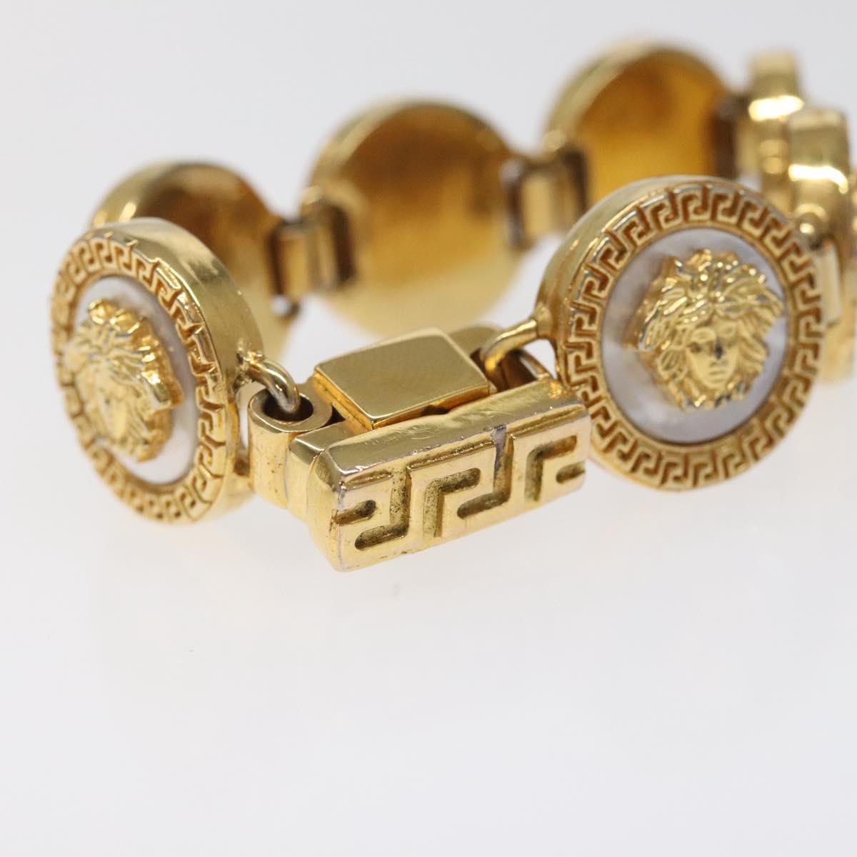Gianni Versace Medusa Bracelet metal Gold Auth bs23592