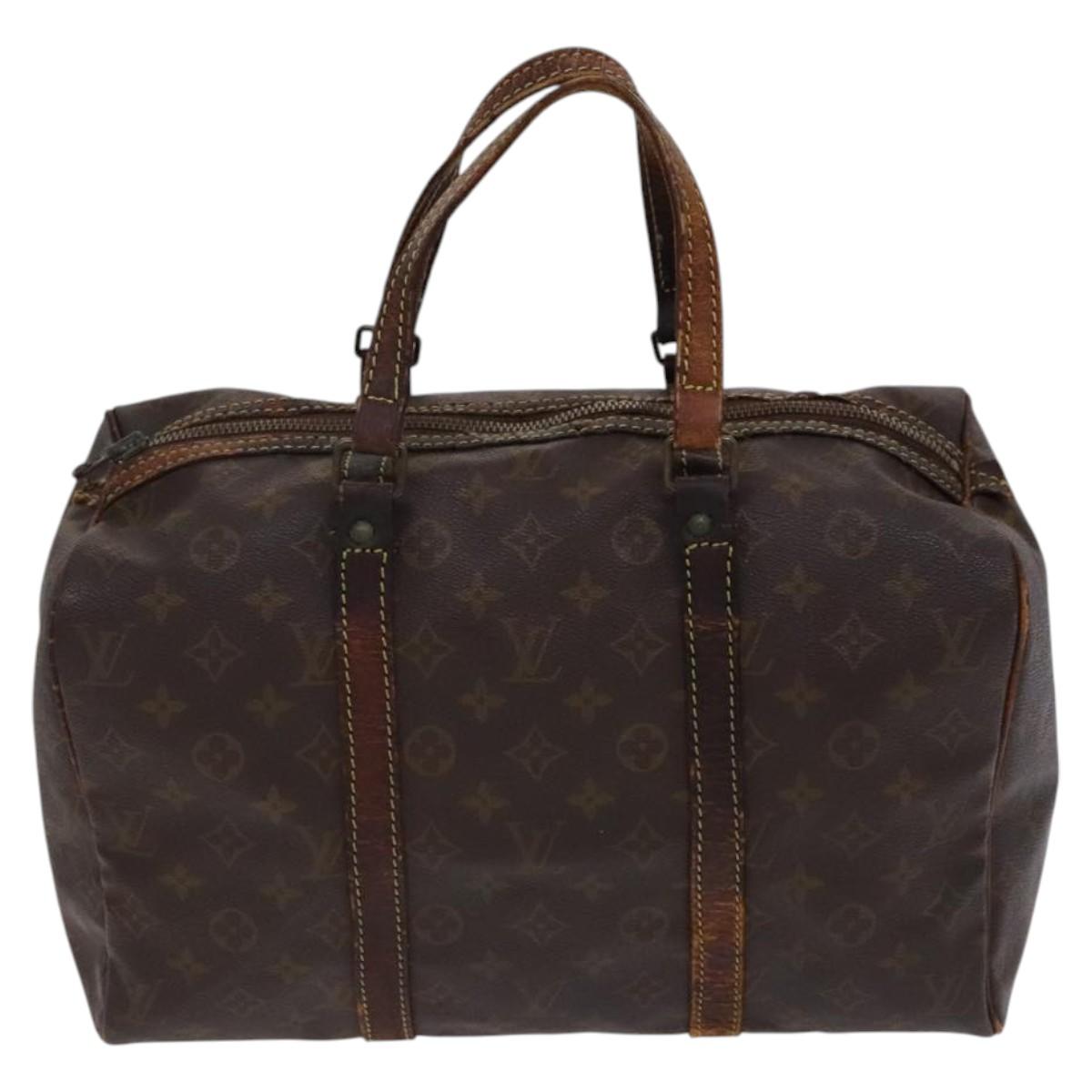 LOUIS VUITTON Monogram Sac spool 35 Boston Bag M41626 LV Auth bs23647