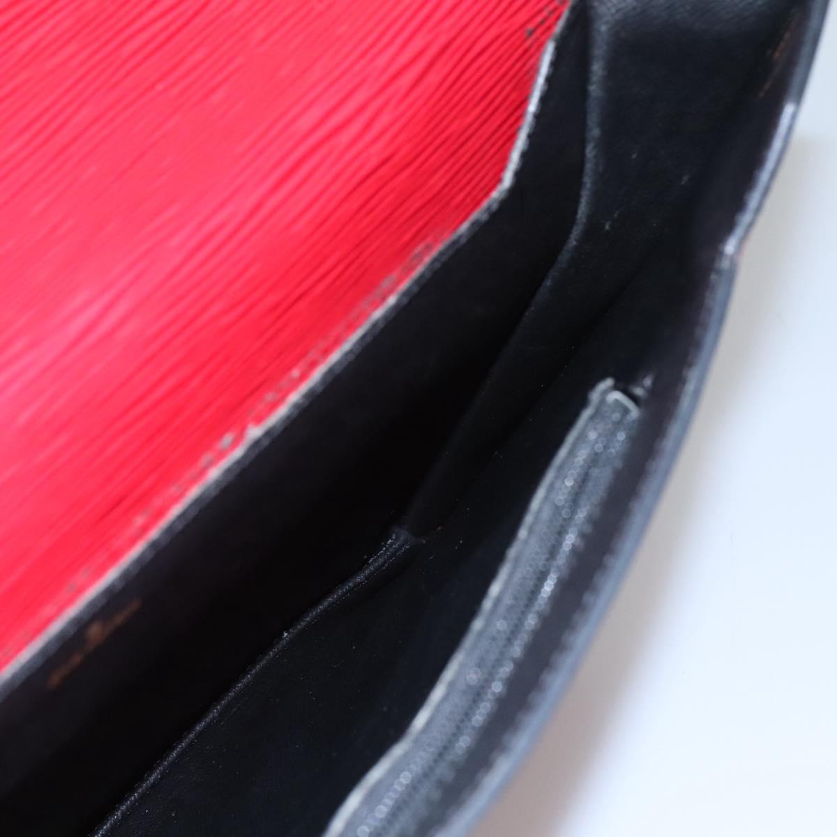 LOUIS VUITTON Epi Porte Documents Bandouliere Briefcase Red LV Auth bs23657