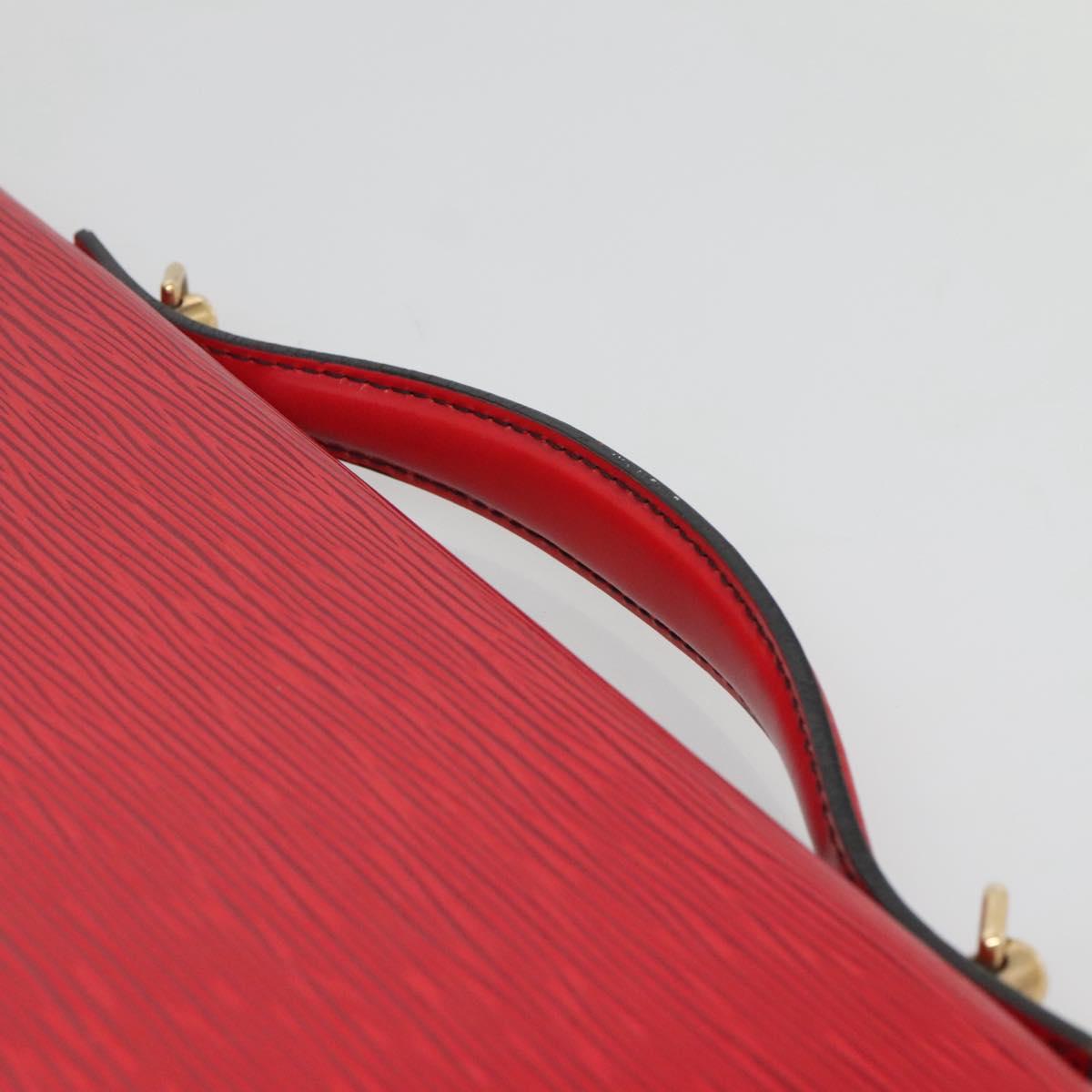 LOUIS VUITTON Epi Porte Documents Bandouliere Briefcase Red LV Auth bs23657