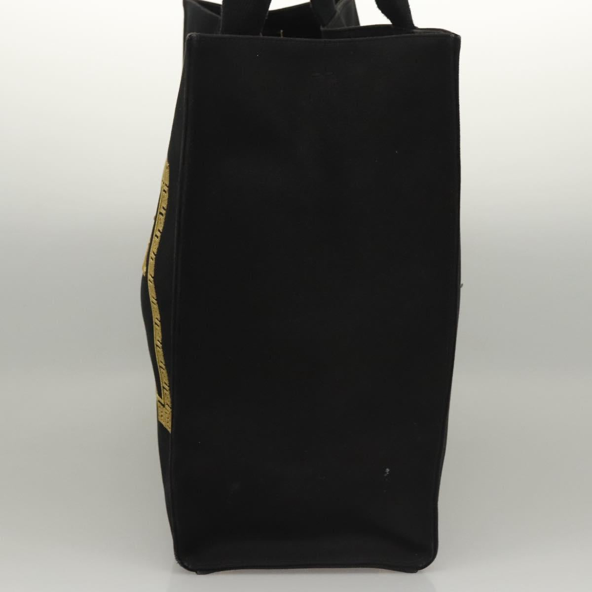 FENDI VERSACE Collaboration Fenderche Tote Bag Canvas 2way Black Auth bs23664