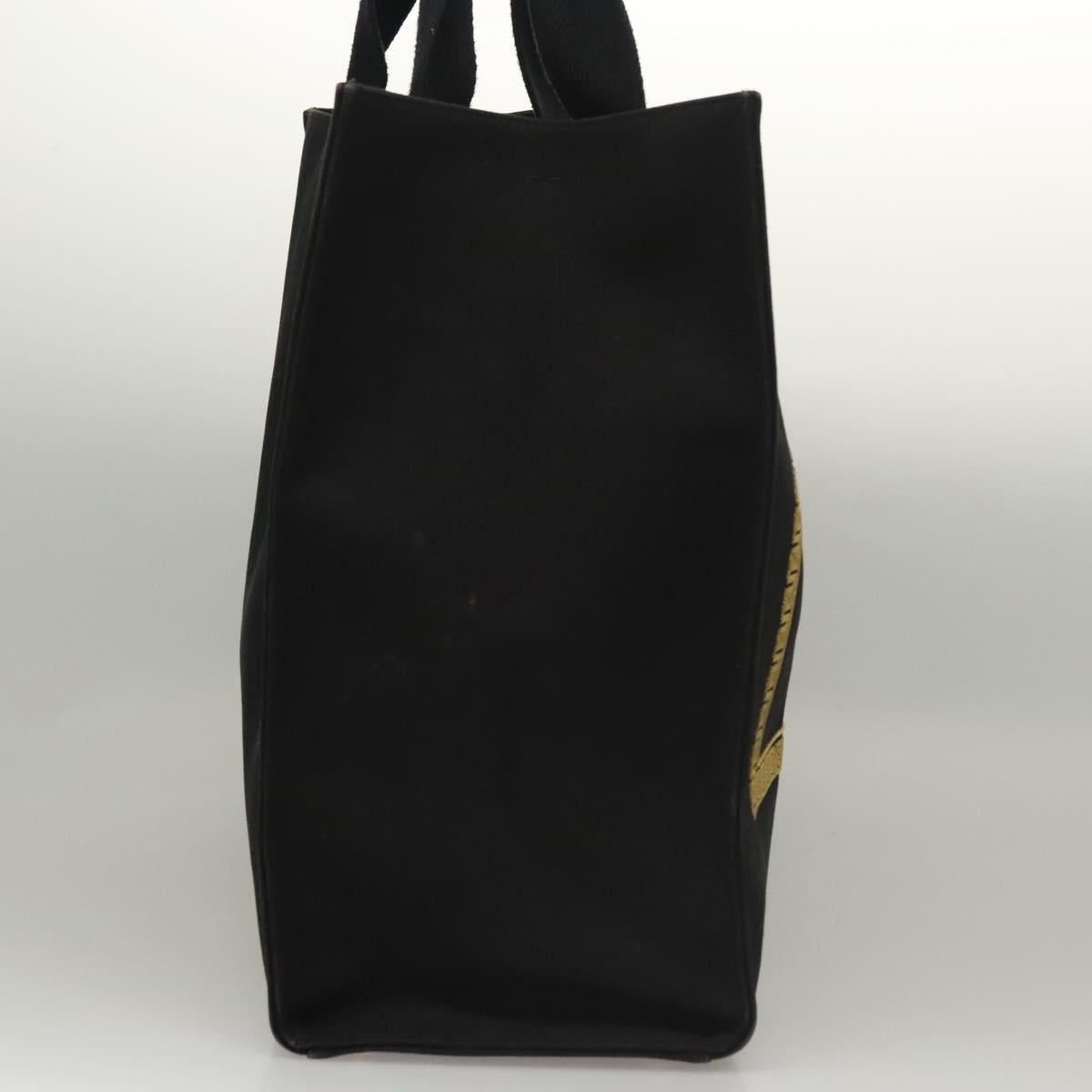 FENDI VERSACE Collaboration Fenderche Tote Bag Canvas 2way Black Auth bs23664