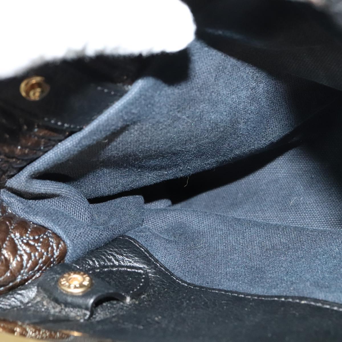 LOUIS VUITTON Monogram Motard Biker Tote Bag Black M95595 LV Auth bs23679