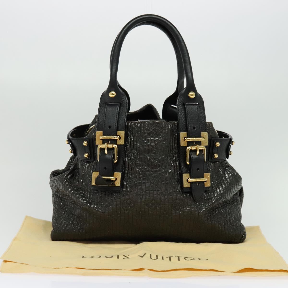 LOUIS VUITTON Monogram Motard Biker Tote Bag Black M95595 LV Auth bs23679