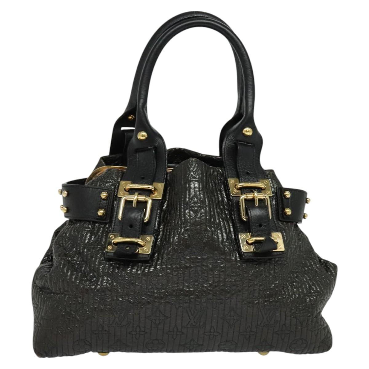 LOUIS VUITTON Monogram Motard Biker Tote Bag Black M95595 LV Auth bs23679