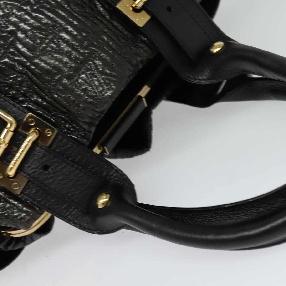 LOUIS VUITTON Monogram Motard Biker Tote Bag Black M95595 LV Auth bs23679