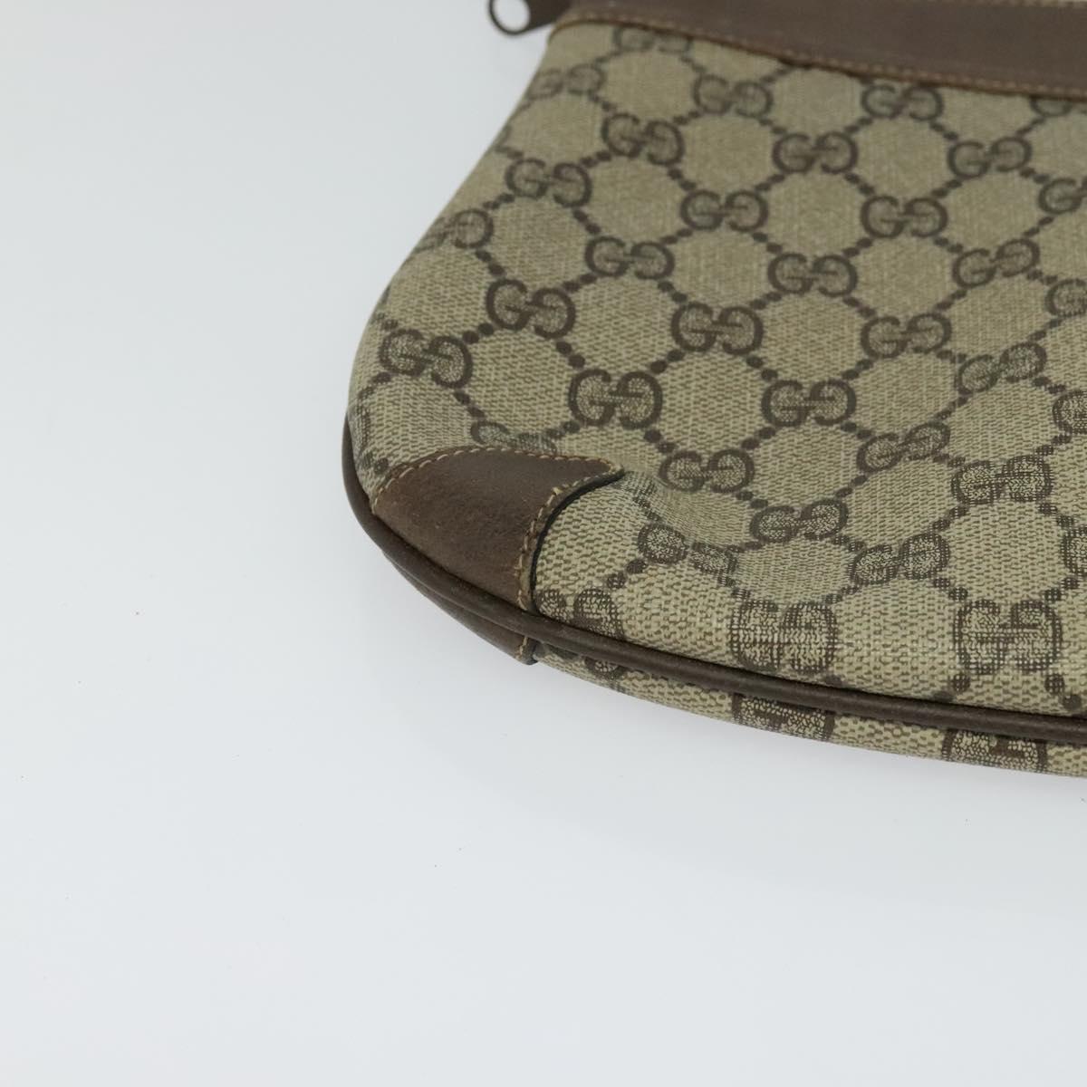 GUCCI GG Supreme Web Sherry Line Bag PVC Beige Gold 39 02 026 Auth bs23685