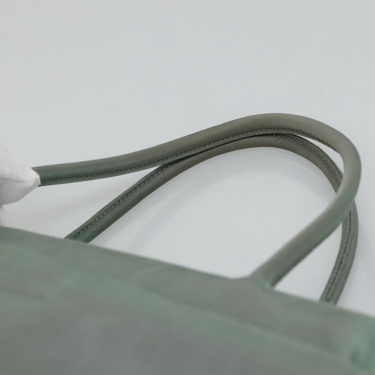 PRADA Hand Bag Nylon Green Auth bs23688