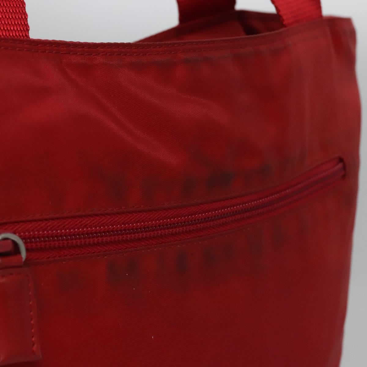 PRADA Tote Bag Nylon Red Auth bs23689