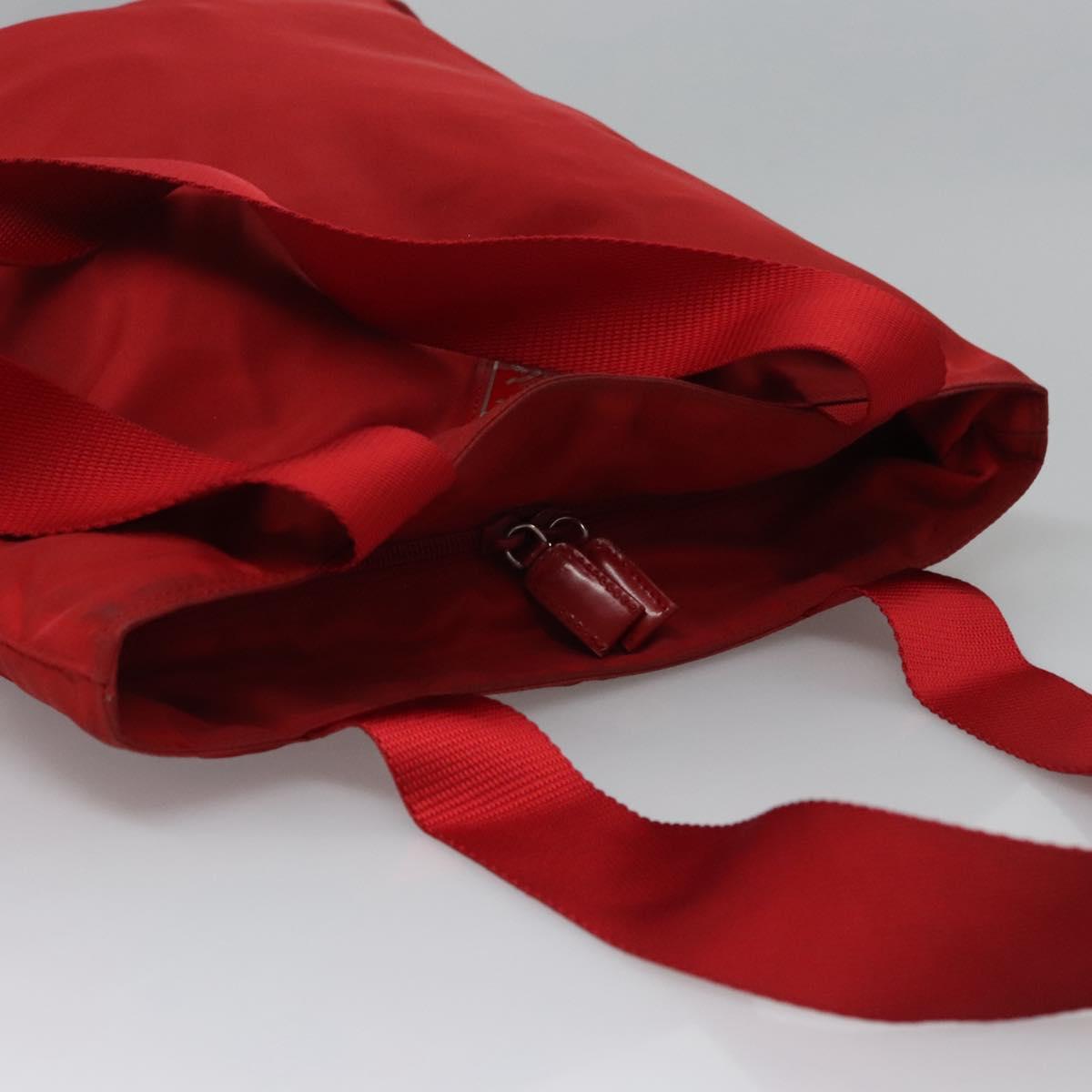 PRADA Tote Bag Nylon Red Auth bs23689