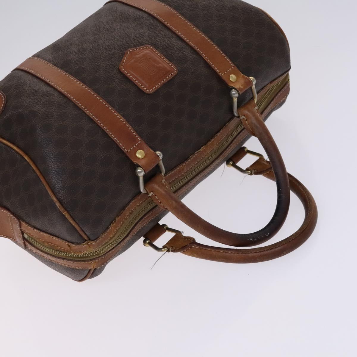 CELINE Macadam Canvas Shoulder Bag PVC Leather 2Set Brown Auth bs23708